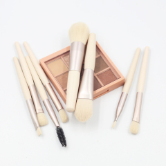 8pcs High quality green or Khaki travel makeup brush