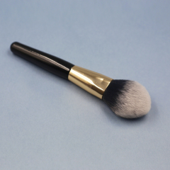 High quality black wood handle thickened aluminum tube black grey brush