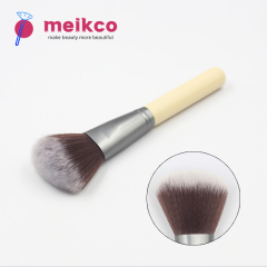 High quality yellow wood handle thickened aluminum tube brown synthetic wool brush