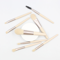 8pcs High quality green or Khaki travel makeup brush