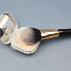 High quality black wood handle thickened aluminum tube black grey brush