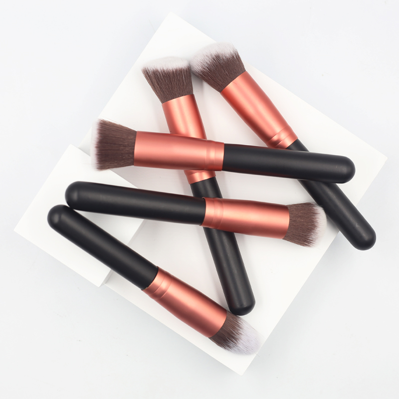 14pcs high quality pink wooden handle reinforced aluminum tube synthetic wool makeup set brush