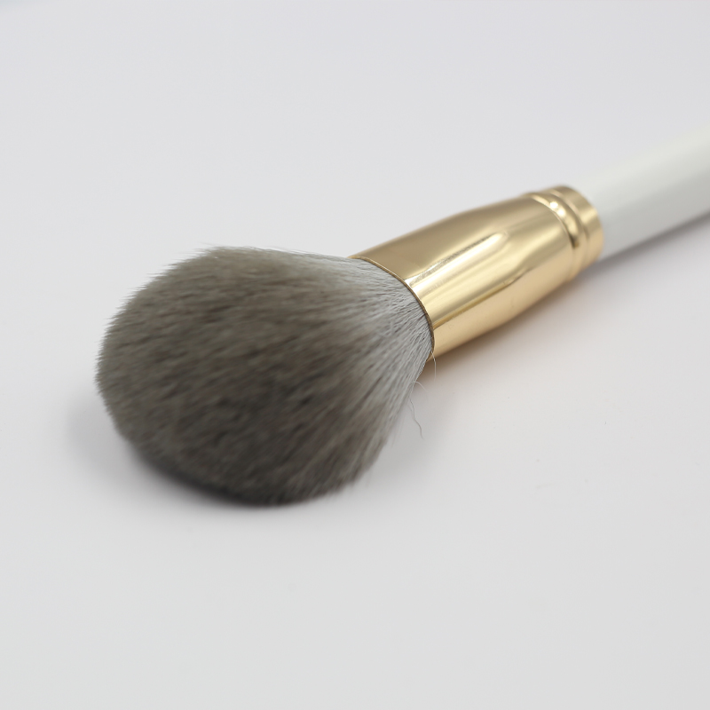 High quality white wood handle with thick aluminum tube grey hair loose paint