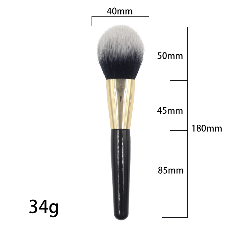 High quality black wood handle thickened aluminum tube black grey brush