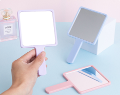 High quality hand-held square makeup mirror in various colors