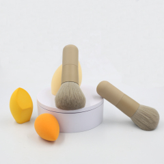 High quality Khaki wood handle thickened aluminum tube synthetic wool wash