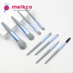 8pcs High quality green or Khaki travel makeup brush