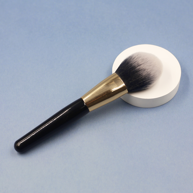 High quality black wood handle thickened aluminum tube black grey brush