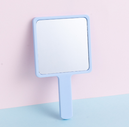 High quality hand-held square makeup mirror in various colors