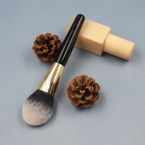 High quality black wood handle thickened aluminum tube black grey brush