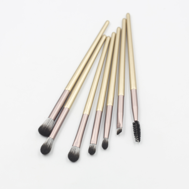 11pcs high quality Champagne reinforced aluminum tube makeup brush