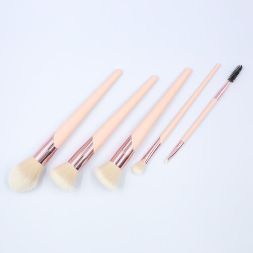 5pcs high quality pink thickened aluminum tube makeup brush
