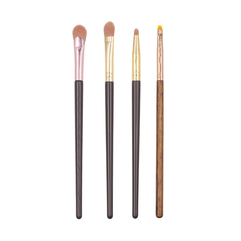 4pcs high quality mixed color thickened aluminum tube eye makeup brush