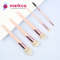 5pcs high quality pink thickened aluminum tube makeup brush