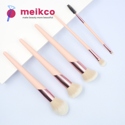 5pcs high quality pink thickened aluminum tube makeup brush