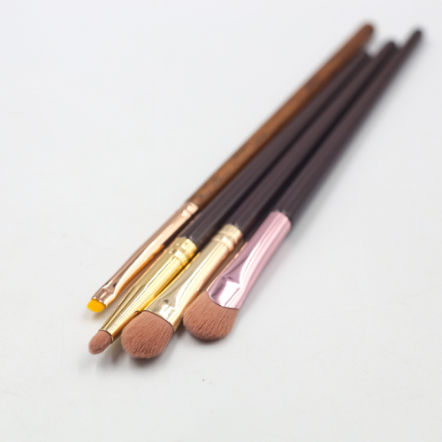4pcs high quality mixed color thickened aluminum tube eye makeup brush