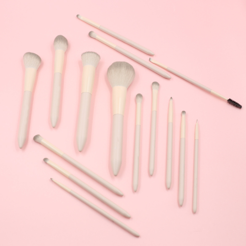 Free sample 15 apricot luxury makeup brush makeup set wholesale set
