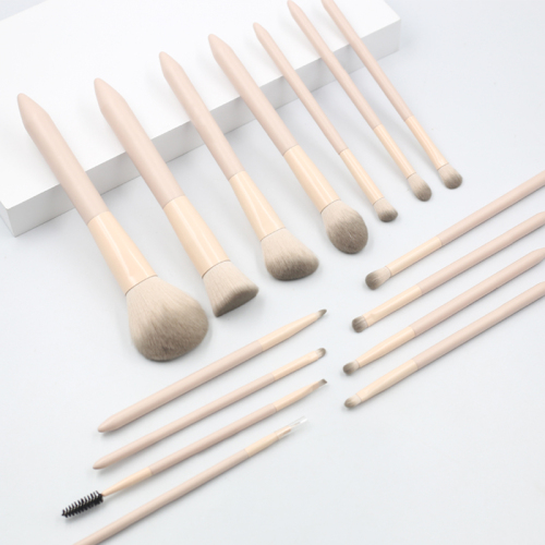 Free sample 15 apricot luxury makeup brush makeup set wholesale set