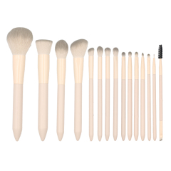 Free sample 15 apricot luxury makeup brush makeup set wholesale set