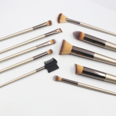 Copper Private Label Brush Makeup brush set 10 professional makeup brush synthesis