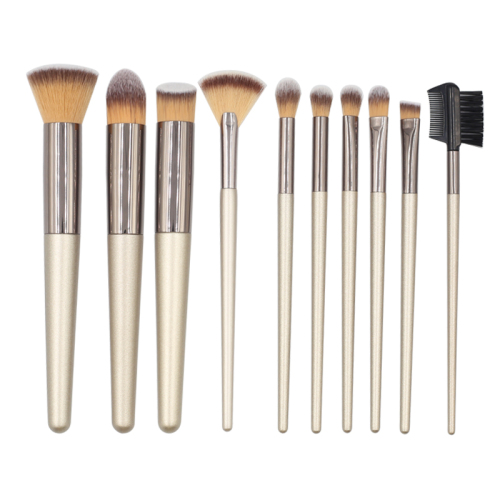 Copper Private Label Brush Makeup brush set 10 professional makeup brush synthesis