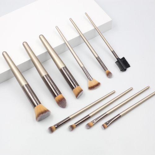 Copper Private Label Brush Makeup brush set 10 professional makeup brush synthesis