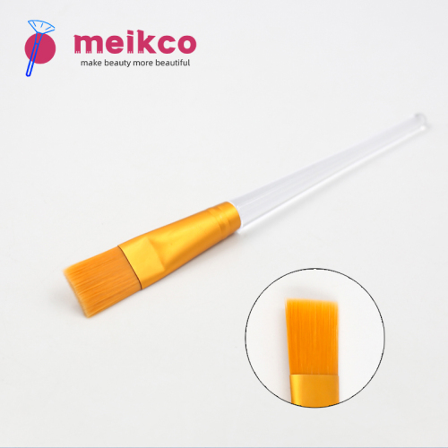 Custom logo free sample clear handling yellow and white mask brush Skincare brush