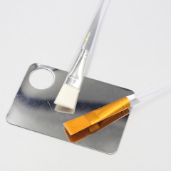 Custom logo free sample clear handling yellow and white mask brush Skincare brush