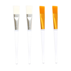 Custom logo free sample clear handling yellow and white mask brush Skincare brush