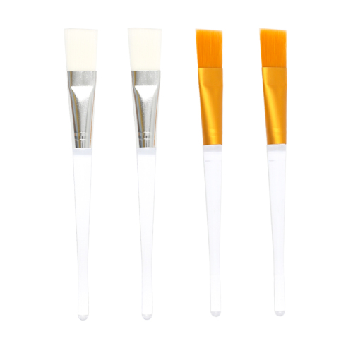 Custom logo free sample clear handling yellow and white mask brush Skincare brush