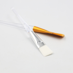 Custom logo free sample clear handling yellow and white mask brush Skincare brush