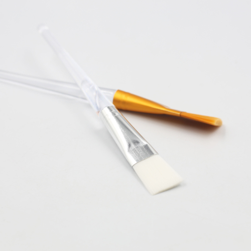 Custom logo free sample clear handling yellow and white mask brush Skincare brush