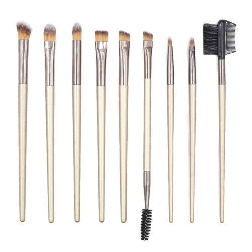 9pcs Synthetic Hair Makeup Tools accept custom Logo Private label Eye shadow brush silver style makeup brush set