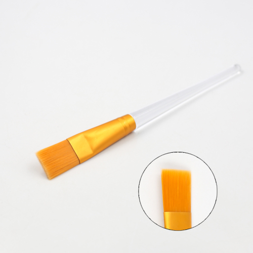 Custom logo free sample clear handling yellow and white mask brush Skincare brush