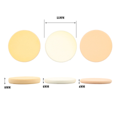 Customized dry and wet latex puff in various thickness shapes for makeup artists