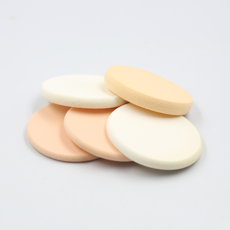 Customized dry and wet latex puff in various thickness shapes for makeup artists