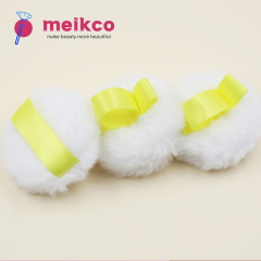 Custom white long velvet powder puff factory wholesale