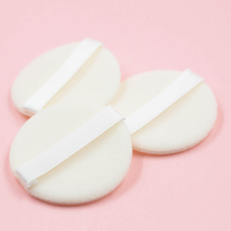 High quality white short pile powder puff low price wholesale can be customized according to demand
