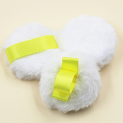 Custom white long velvet powder puff factory wholesale