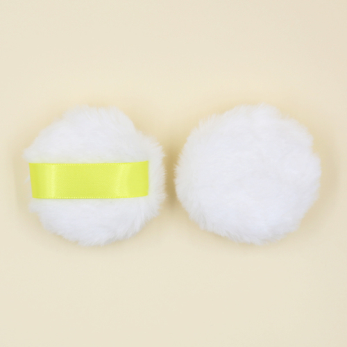 Custom white long velvet powder puff factory wholesale