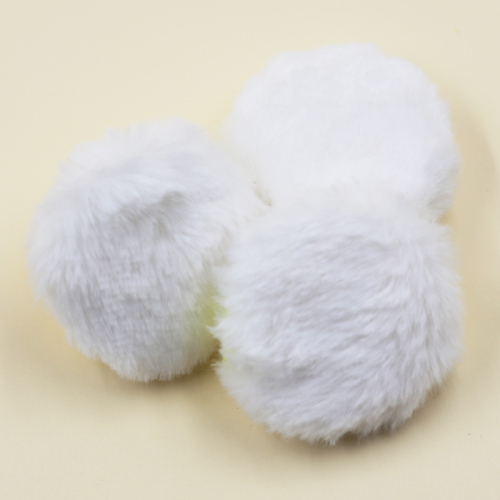 Custom white long velvet powder puff factory wholesale