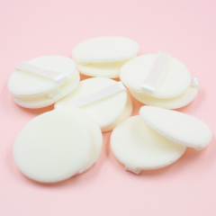 High quality white short pile powder puff low price wholesale can be customized according to demand