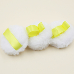Custom white long velvet powder puff factory wholesale