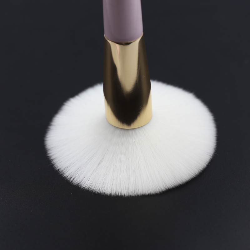 2023 Hot selling high quality low price wholesale 10pcs pink handle gold aluminum tube white synthetic hair makeup brush