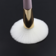 2023 Hot selling high quality low price wholesale 10pcs pink handle gold aluminum tube white synthetic hair makeup brush