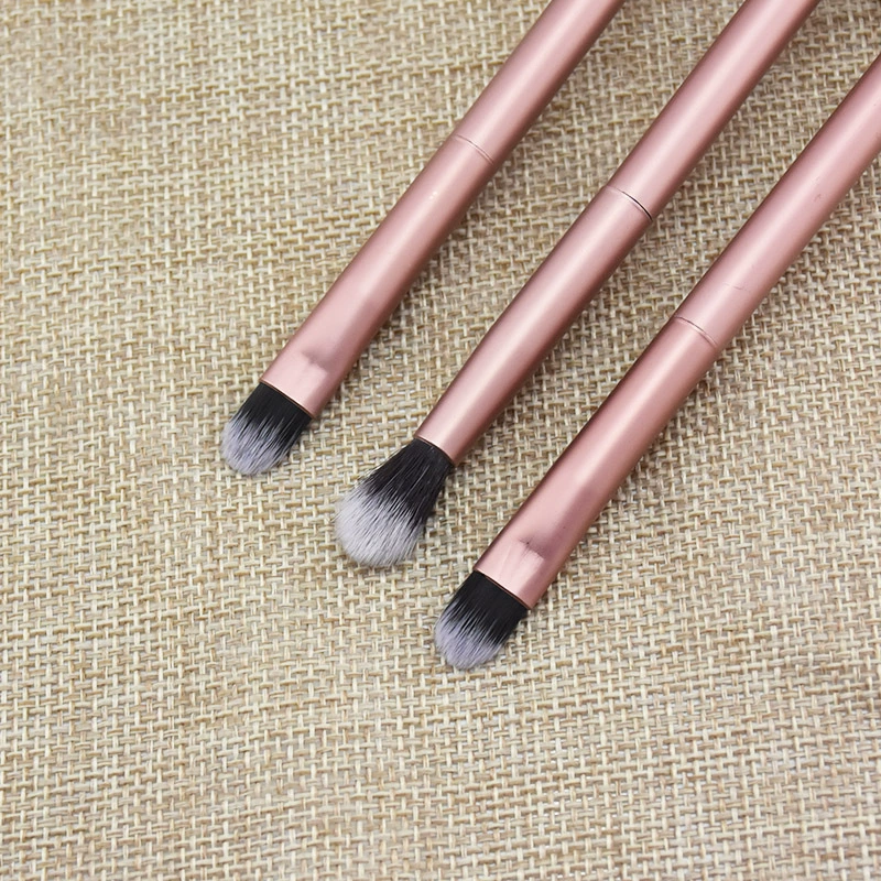 Factory direct batch free sample high-end double head rose gold eyeshadow brush customizable