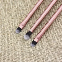 Factory direct batch free sample high-end double head rose gold eyeshadow brush customizable
