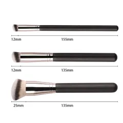 Free sample factory wholesale high-end 3pcs seamless foundation brush concealer