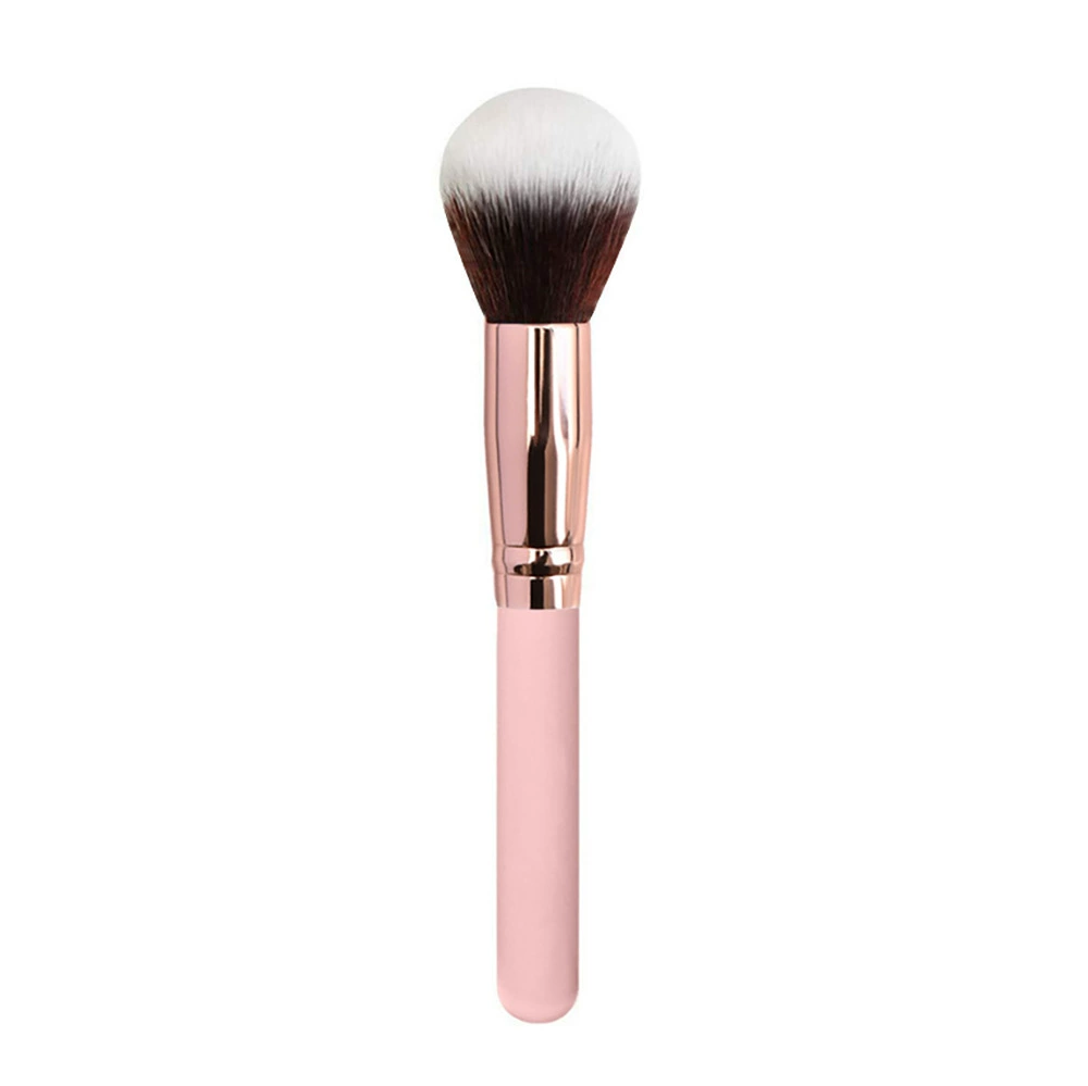 Factory Wholesale High quality Kabuki flat head blush brush Pink Black handle Silver rose gold high quality aluminum tube carton customized private logo