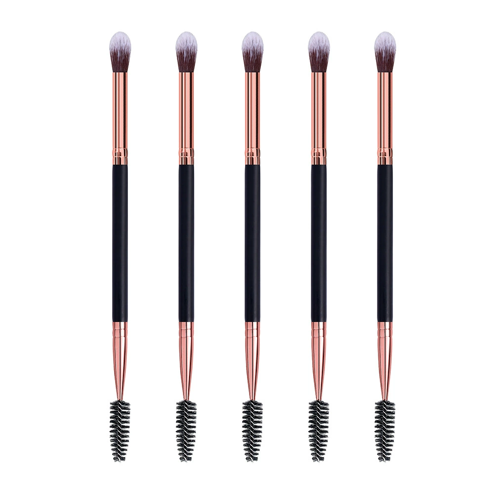 Factory straight batch high-end double head eyeshadow brush eyelash curl White pink black a variety of colors can be customized